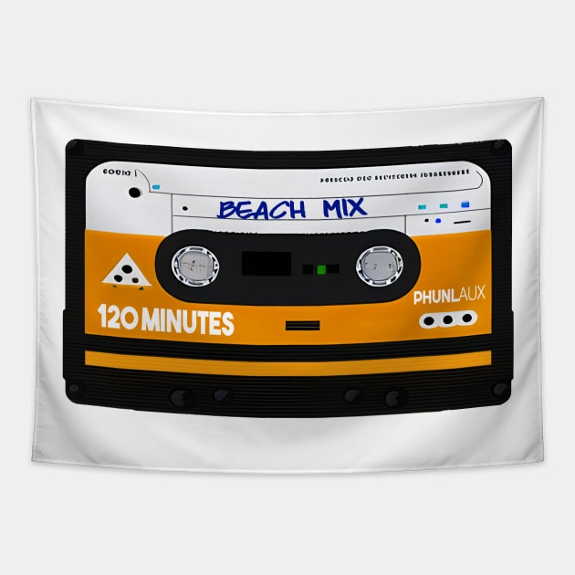 Beach Mix Tape Tapestry by CYCGRAPHX