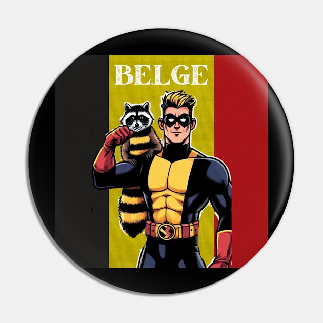 Belge: Raccoon Hero Pin by Woodpile