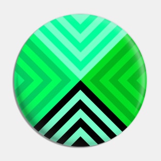 Black and Multiple Green Triangular Pin