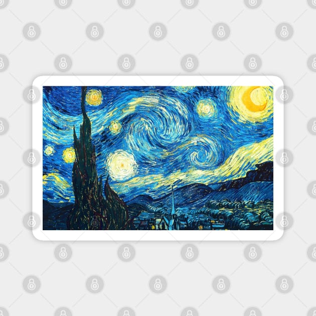 Van Gogh - Starry Night Magnet by RandomGoodness