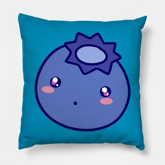 Kawaii Blueberry Pillow by saradaboru