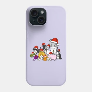 Cute Animals say Merry Christmas Phone Case