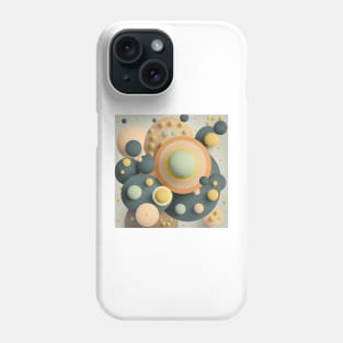 3D Circles ! overlapping muted colors in abstract form of polka dots design Phone Case