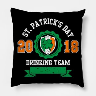 Funny St. Patrick's Day Drinking Team 2018 Vintage T-Shirt Pillow