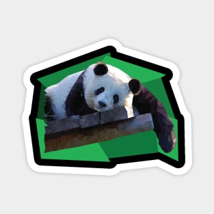 Lounging Panda Polygonal Art Magnet