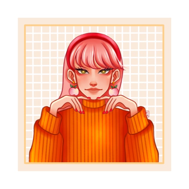 Pink and Orange by Smilla