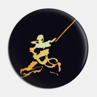 Swordfighter Ink Figure Pin
