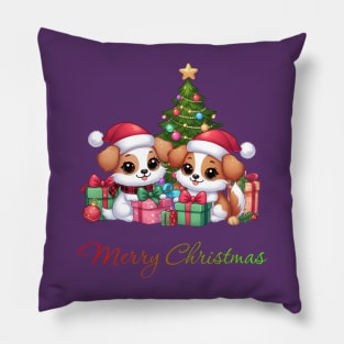 A Cute Puppy Christmas Pillow