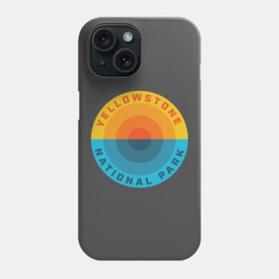 Yellowstone National Park Sunset Retro Phone Case