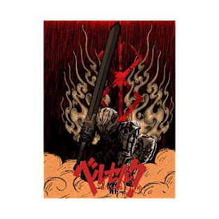 Dark Red Sky Frame Anime Poster | T-Shirt