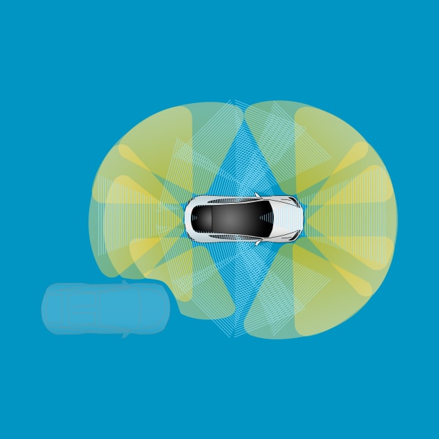 EV Electric Car Autopilot Sensors by Shannon Marie