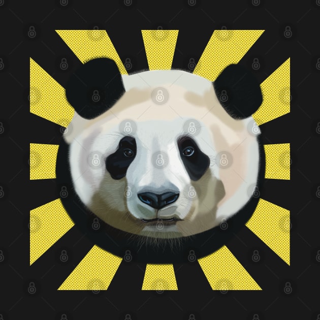 Striking Panda Bear on Sun Rays by KateVanFloof