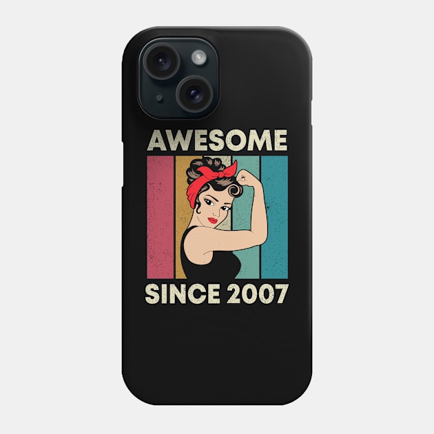 15th Birthday Awesome Since 2007 Vintage Retro Womens Phone Case by snnt