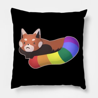 Gay Pride Red Panda Pillow