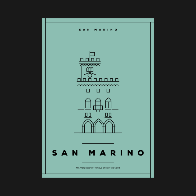 San Marino Minimal Poster by kursatunsal