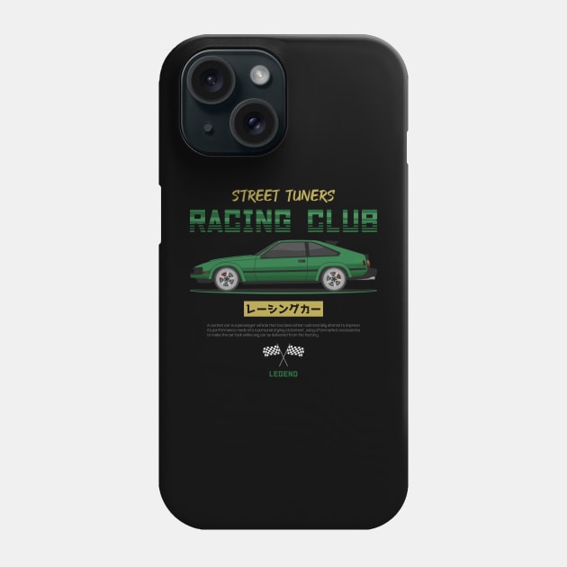 Tuner Green A60 Celica Superior JDM Phone Case by GoldenTuners