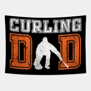 Curling Dad Tapestry