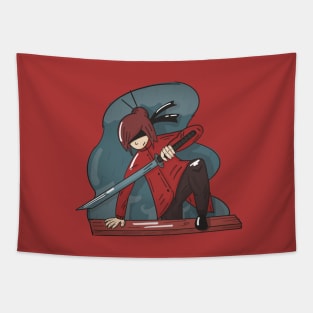 Ninja Girl Warrior Tapestry