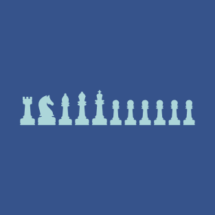 Chess pieces blue T-Shirt