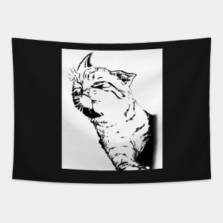 Swoosh Cat Tapestry