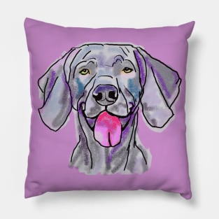 The happy Weimaraner Love of My Life Pillow