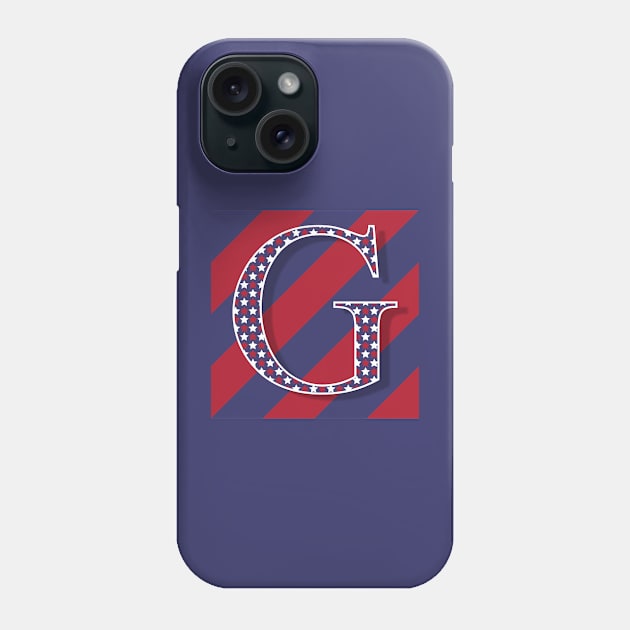 Old Glory Letter G Phone Case by ArtticArlo