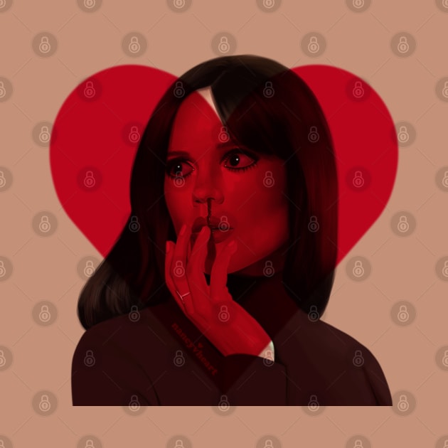 Jenna Ortega Horror Heart by thelamehuman