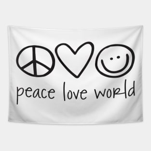 Peace Love World Tapestry