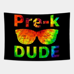 Kids Pre-K Dude First Day of School Funny Back to School Boys Gifts Tapestry