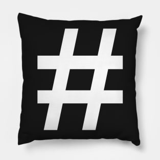 Hashtag - Pound Sign Social Media Design Pillow