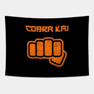 COBRA KAI design ✅ strike first nostalgia 80s tv orange version Tapestry