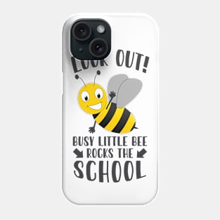 Look out! Busy little bee rocks the school Phone Case