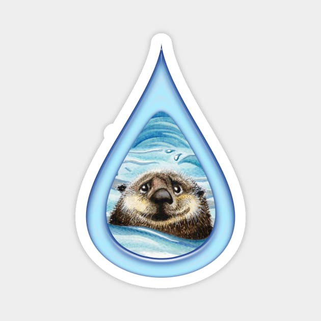 Sea Otter drip Magnet by Colette