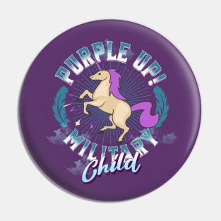 Purple Up For Military Kids Unicorns Military Purple-Up Day Pin