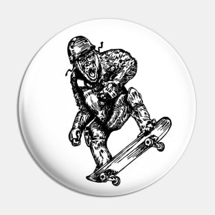 SEEMBO Gorilla Skater Skateboarding Skateboarder Skateboard Pin