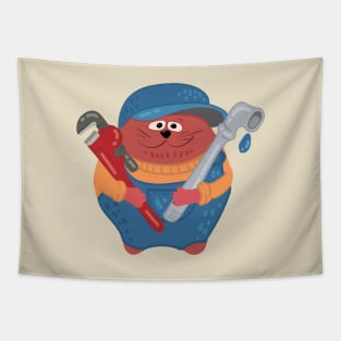 Cat plumber Tapestry