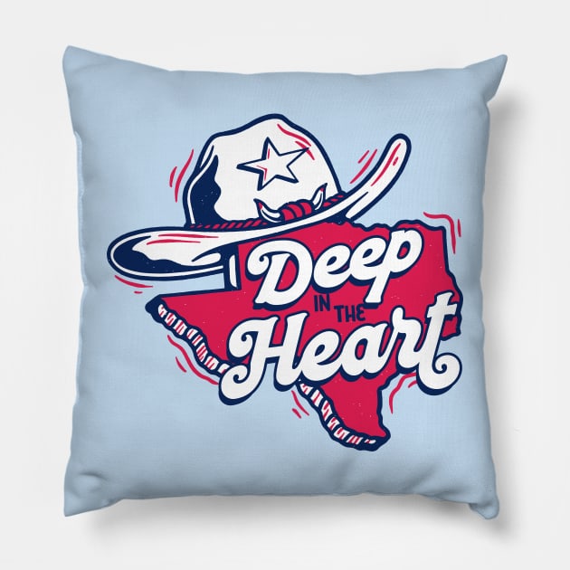 Deep in the Heart of Texas // Vintage Texas Cartoon Pillow by SLAG_Creative