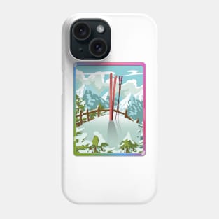 Ski landscape Phone Case