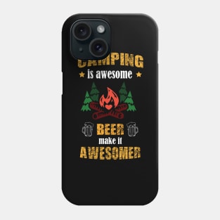 Camping and beer. Phone Case