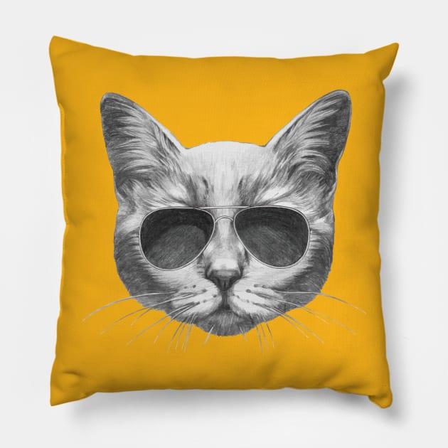 Cat with sunglasses Pillow by AnimalsFashion