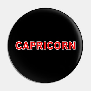 Capricorn zodiac sign tshirt Pin