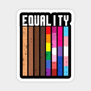 Equality Black Lgbt Pride Rainbow Lesbian Gay Bi Trans Magnet