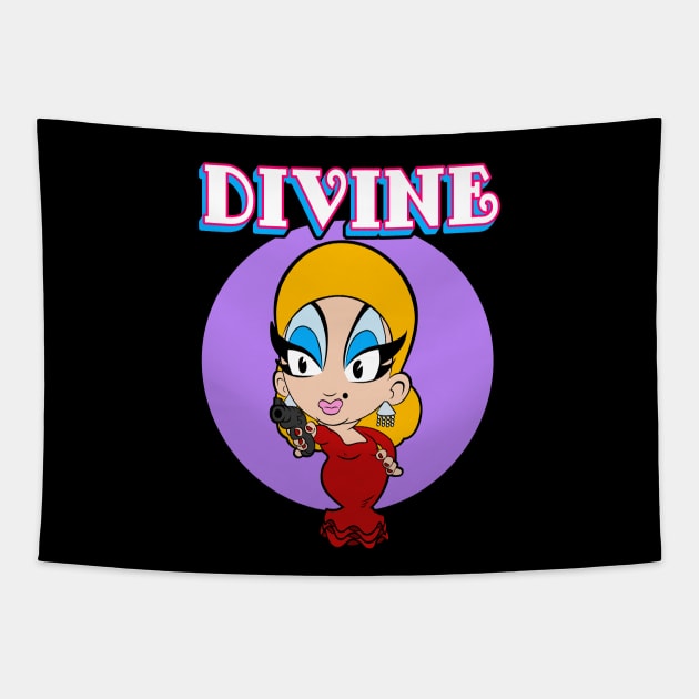 Divine (Pink Flamingos) Tapestry by FreakPills