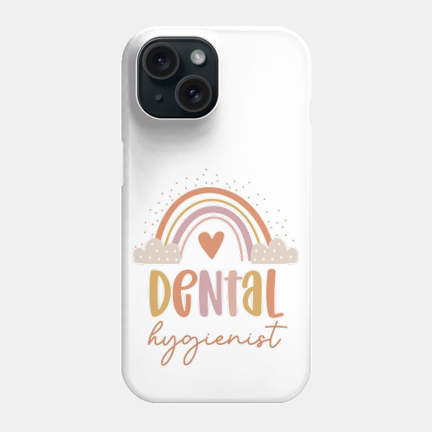 Dental Hygienist - boho casual over the rainbow Design Phone Case by best-vibes-only