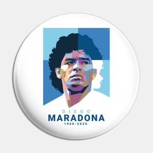 Diego Maradona Pop Art Portrait Pin