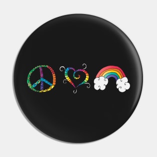 Peace Love Rainbow LGBT Pride Pin