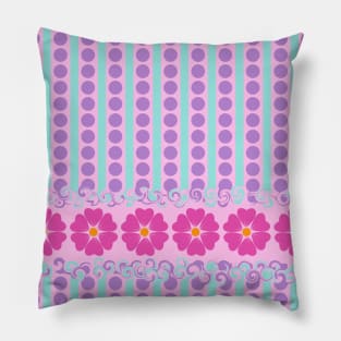 Flowers And Polka Dots Pillow