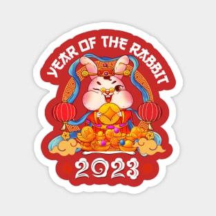 Happy Chinese New Year 2023 - Year Of The Rabbit Zodiac 2023 Magnet