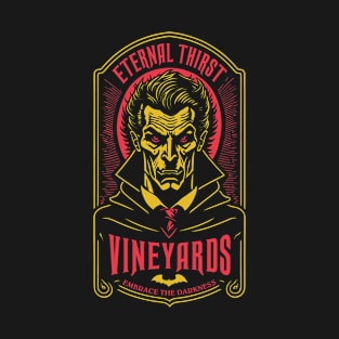 Halloween Wine Lover Funny Count Dracula Vampire Thirst T-Shirt