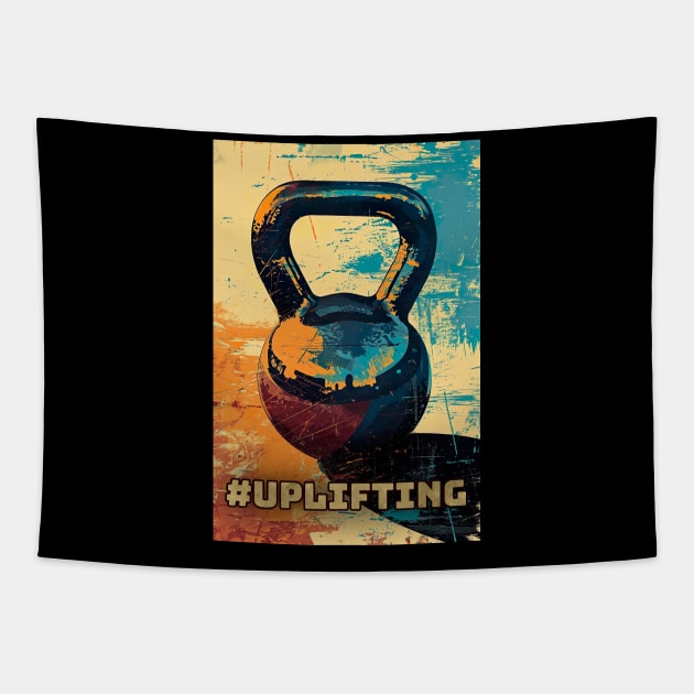 Uplifting Kettlebell Tapestry by Yogimeister